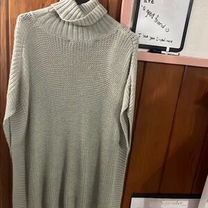 Cozy Turtleneck Sweater in Light Gray